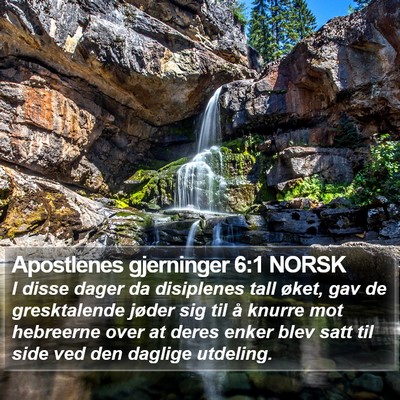Apostlenes gjerninger 6:1 NORSK Bible Verse Image