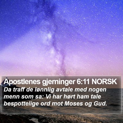 Apostlenes gjerninger 6:11 NORSK Bible Verse Image