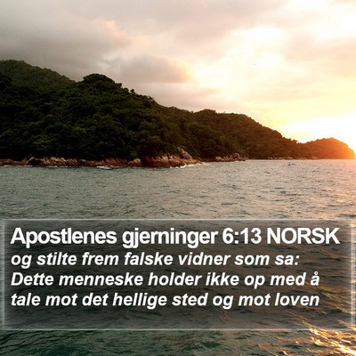 Apostlenes gjerninger 6:13 NORSK Bible Verse Image