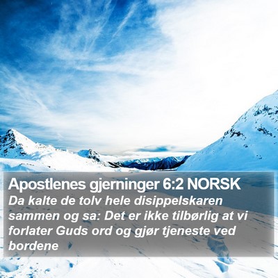 Apostlenes gjerninger 6:2 NORSK Bible Verse Image