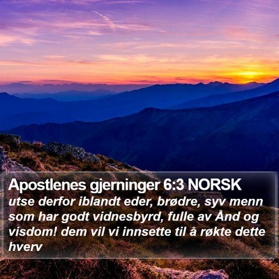 Apostlenes gjerninger 6:3 NORSK Bible Verse Image