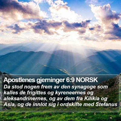Apostlenes gjerninger 6:9 NORSK Bible Verse Image