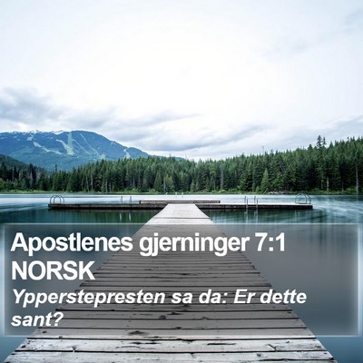 Apostlenes gjerninger 7:1 NORSK Bible Verse Image
