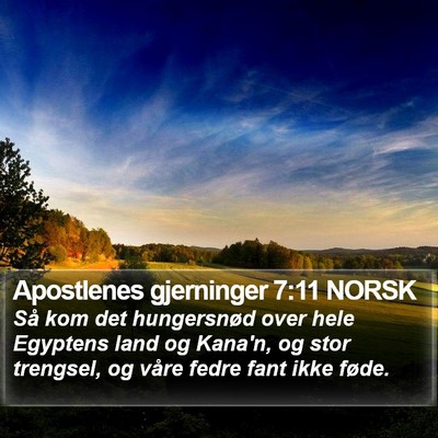 Apostlenes gjerninger 7:11 NORSK Bible Verse Image