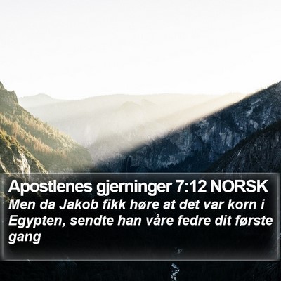 Apostlenes gjerninger 7:12 NORSK Bible Verse Image
