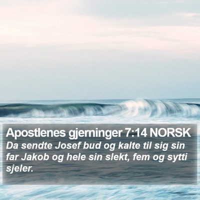Apostlenes gjerninger 7:14 NORSK Bible Verse Image