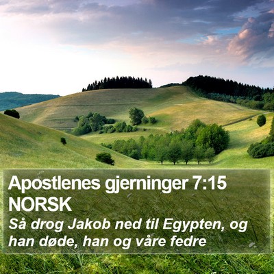 Apostlenes gjerninger 7:15 NORSK Bible Verse Image