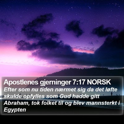 Apostlenes gjerninger 7:17 NORSK Bible Verse Image