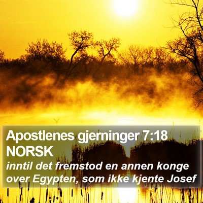 Apostlenes gjerninger 7:18 NORSK Bible Verse Image