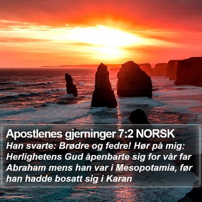 Apostlenes gjerninger 7:2 NORSK Bible Verse Image