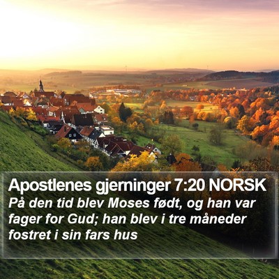 Apostlenes gjerninger 7:20 NORSK Bible Verse Image