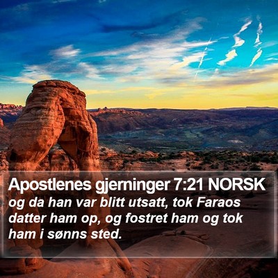 Apostlenes gjerninger 7:21 NORSK Bible Verse Image