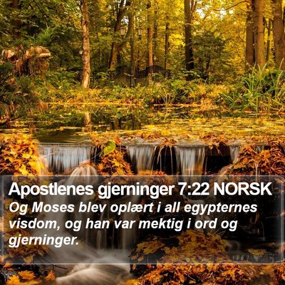 Apostlenes gjerninger 7:22 NORSK Bible Verse Image