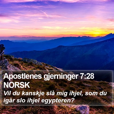Apostlenes gjerninger 7:28 NORSK Bible Verse Image