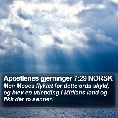 Apostlenes gjerninger 7:29 NORSK Bible Verse Image
