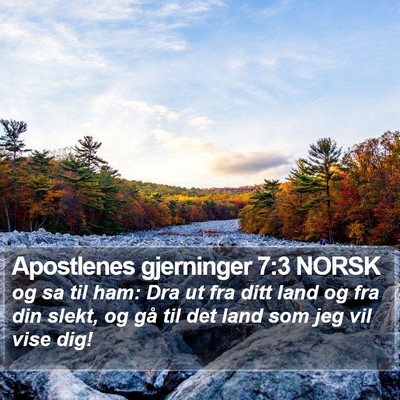 Apostlenes gjerninger 7:3 NORSK Bible Verse Image