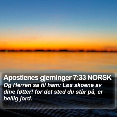 Apostlenes gjerninger 7:33 NORSK Bible Verse Image