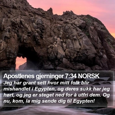 Apostlenes gjerninger 7:34 NORSK Bible Verse Image
