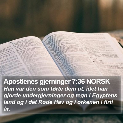Apostlenes gjerninger 7:36 NORSK Bible Verse Image