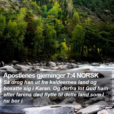 Apostlenes gjerninger 7:4 NORSK Bible Verse Image