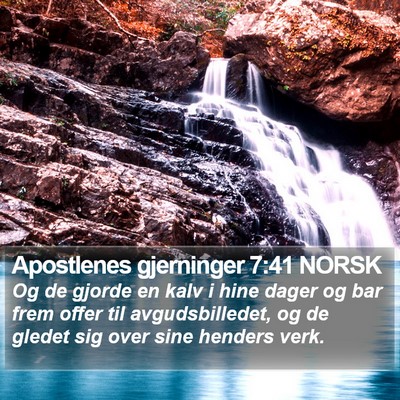 Apostlenes gjerninger 7:41 NORSK Bible Verse Image