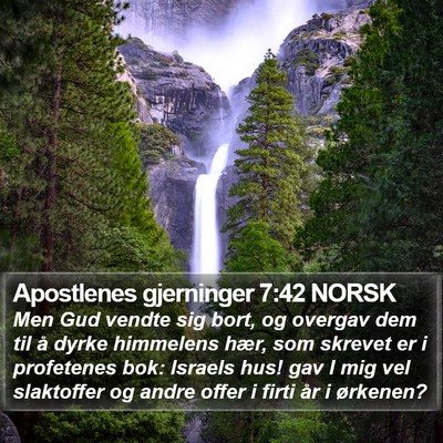 Apostlenes gjerninger 7:42 NORSK Bible Verse Image