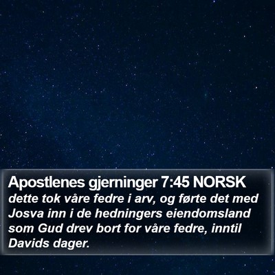 Apostlenes gjerninger 7:45 NORSK Bible Verse Image