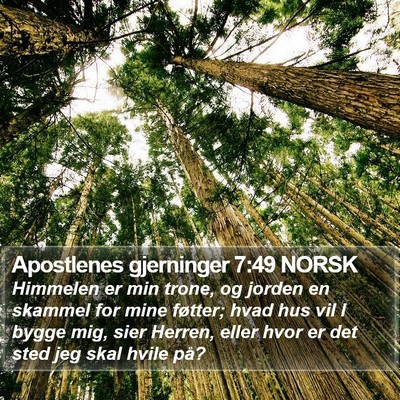 Apostlenes gjerninger 7:49 NORSK Bible Verse Image