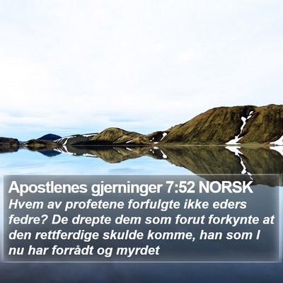 Apostlenes gjerninger 7:52 NORSK Bible Verse Image