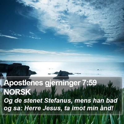 Apostlenes gjerninger 7:59 NORSK Bible Verse Image