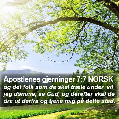 Apostlenes gjerninger 7:7 NORSK Bible Verse Image