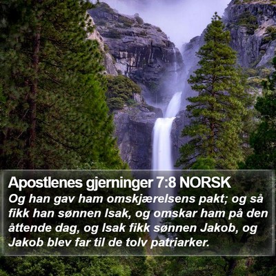 Apostlenes gjerninger 7:8 NORSK Bible Verse Image