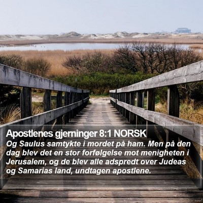 Apostlenes gjerninger 8:1 NORSK Bible Verse Image