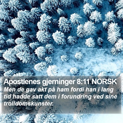 Apostlenes gjerninger 8:11 NORSK Bible Verse Image