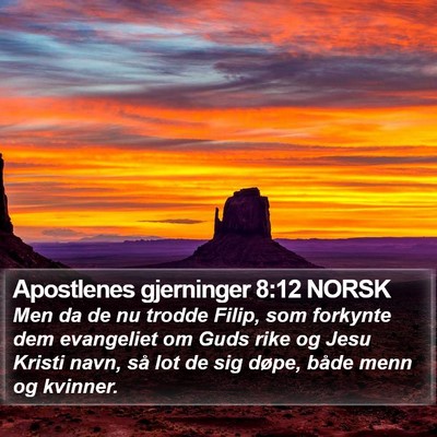 Apostlenes gjerninger 8:12 NORSK Bible Verse Image