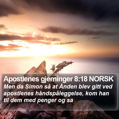 Apostlenes gjerninger 8:18 NORSK Bible Verse Image