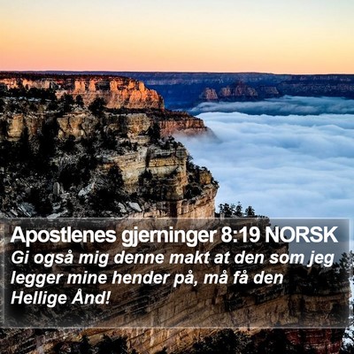 Apostlenes gjerninger 8:19 NORSK Bible Verse Image