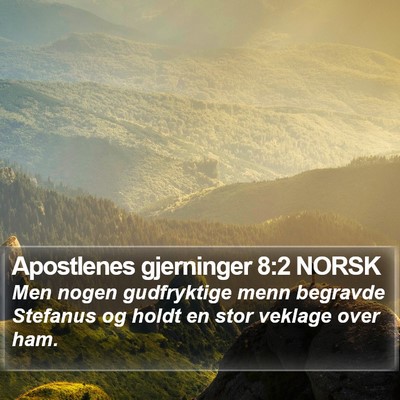 Apostlenes gjerninger 8:2 NORSK Bible Verse Image