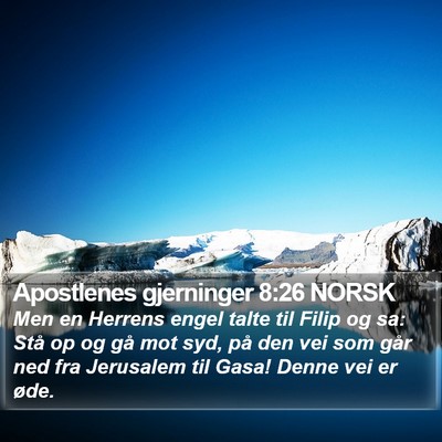Apostlenes gjerninger 8:26 NORSK Bible Verse Image