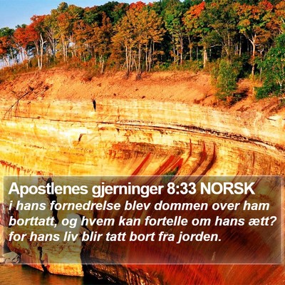 Apostlenes gjerninger 8:33 NORSK Bible Verse Image