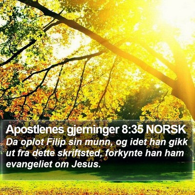 Apostlenes gjerninger 8:35 NORSK Bible Verse Image