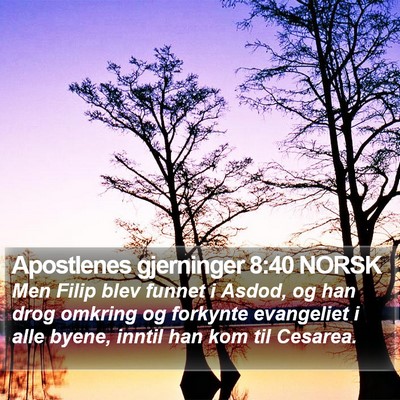 Apostlenes gjerninger 8:40 NORSK Bible Verse Image