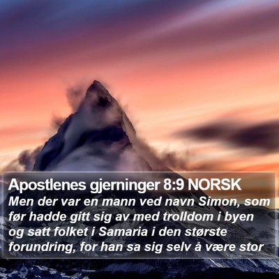 Apostlenes gjerninger 8:9 NORSK Bible Verse Image