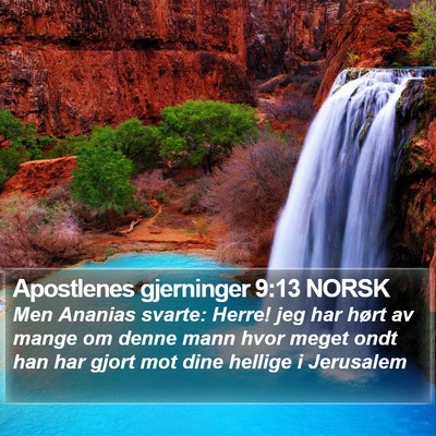 Apostlenes gjerninger 9:13 NORSK Bible Verse Image