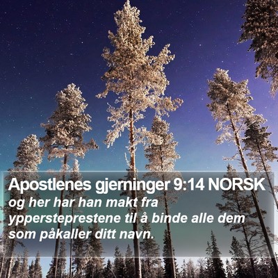 Apostlenes gjerninger 9:14 NORSK Bible Verse Image