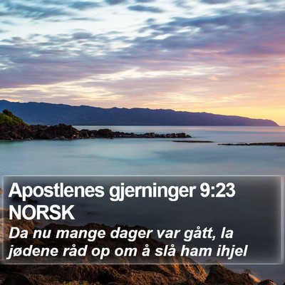 Apostlenes gjerninger 9:23 NORSK Bible Verse Image