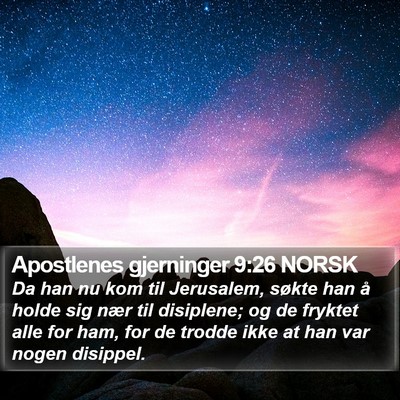 Apostlenes gjerninger 9:26 NORSK Bible Verse Image