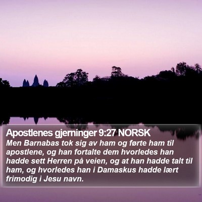 Apostlenes gjerninger 9:27 NORSK Bible Verse Image