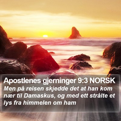 Apostlenes gjerninger 9:3 NORSK Bible Verse Image