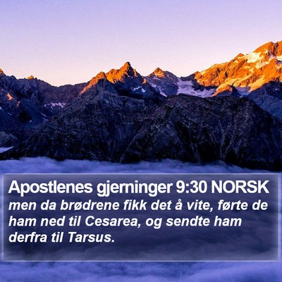 Apostlenes gjerninger 9:30 NORSK Bible Verse Image